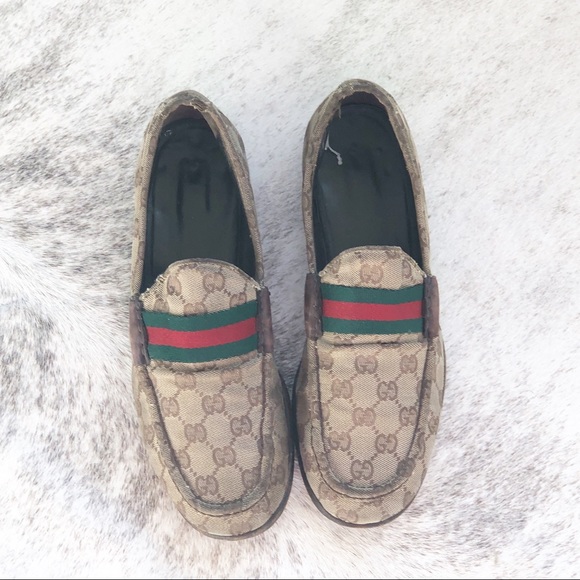 gucci monogram loafers mens